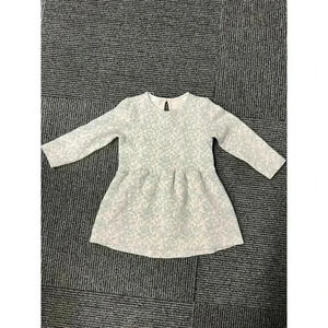 Sparkly Silver Floral Pattern Party Dress Special Occasion  12-18month